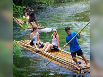 Bamboo rafting and white-water rafting