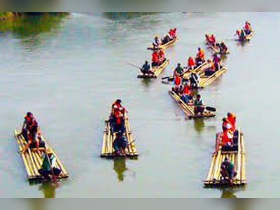 Bamboo rafting and white-water rafting
