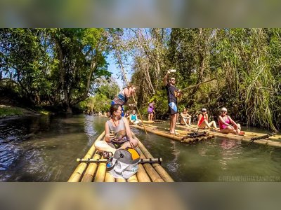 Bamboo rafting and white-water rafting