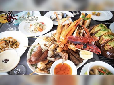 ห้องอาหาร Treder Vic’s โรงแรม Anantara Bangkok Riverside Resort & Spa