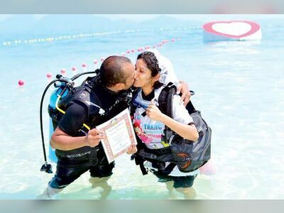 Underwater Wedding Ceremony, Trang, Thailand