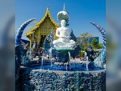 Wat Rong Seur Ten (Blue Temple), Chiang Rai, Thailand