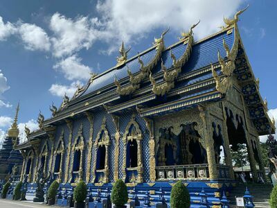 Wat Rong Seur Ten (Blue Temple), Chiang Rai, Thailand