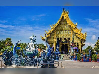 Wat Rong Seur Ten (Blue Temple), Chiang Rai, Thailand
