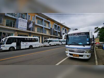 The bus station