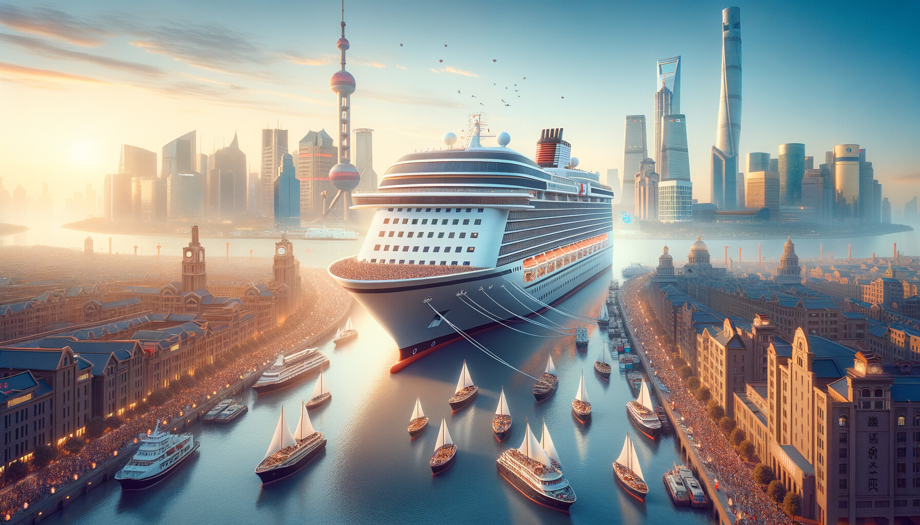 China S First Domestically Built Large Cruise Ship Debuts In Qingdao