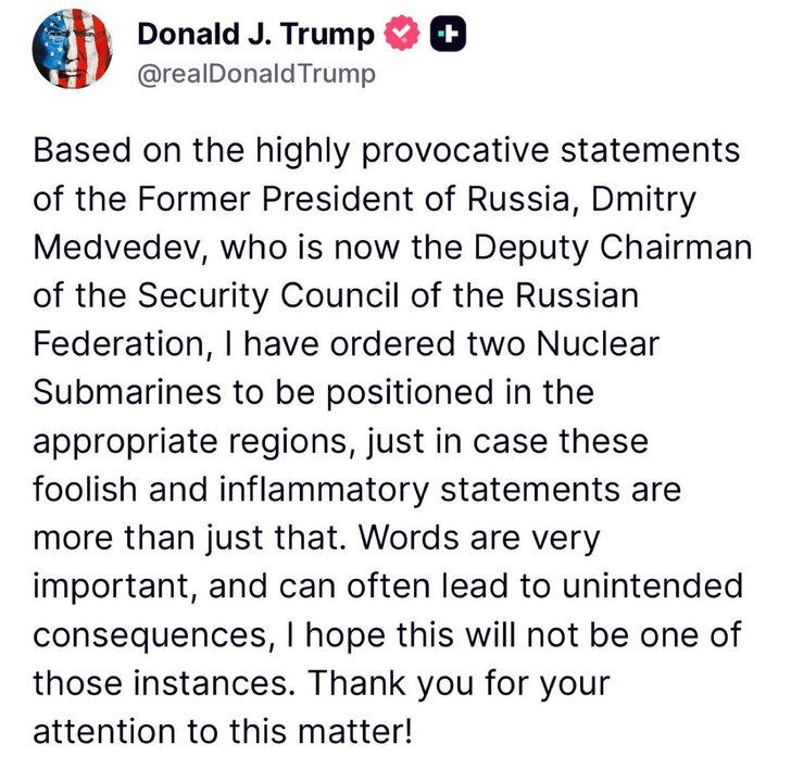 US presidential Donald J. Trump  wrote: