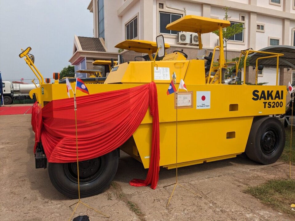 Japan Donates High-Tech Road Maintenance Equipment to Laos