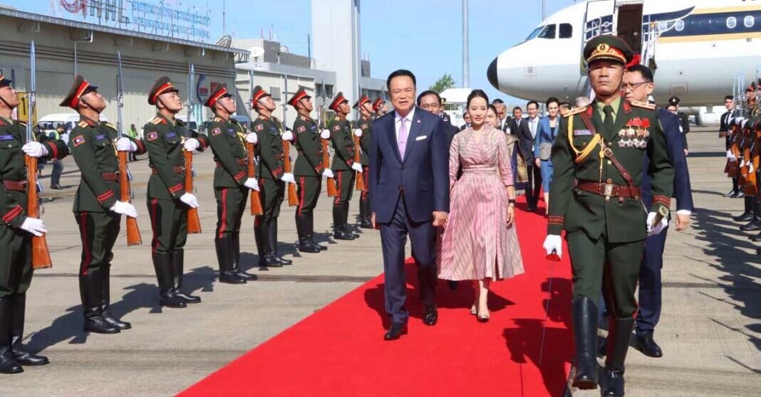 Anutin Visits Laos to Celebrate 75 Years of Diplomatic Relations