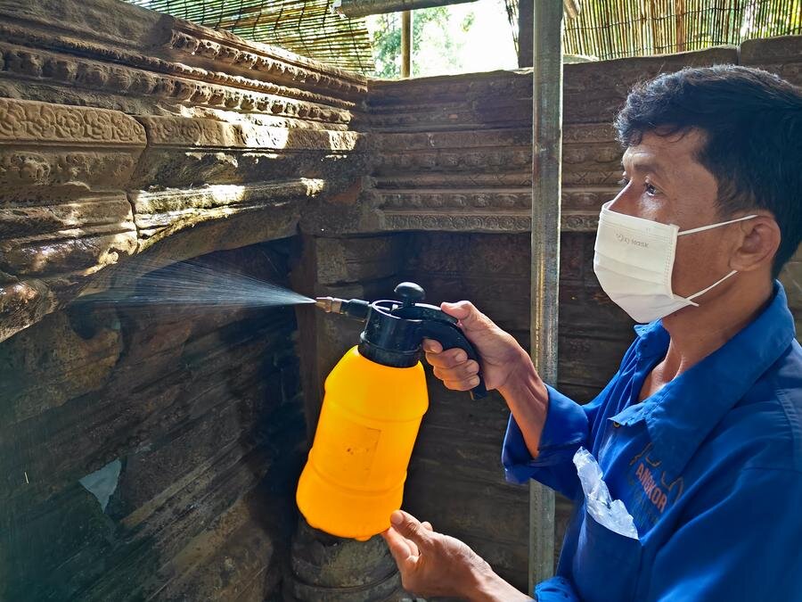 Restoration Work Underway at Banteay Samre Temple in Angkor Complex