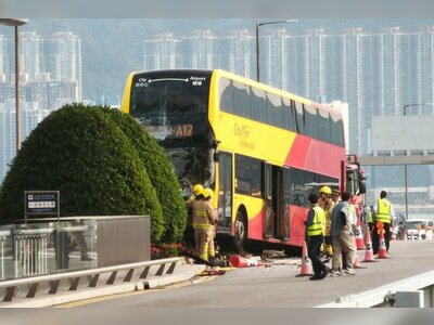 Double-decker Bus Crashes Near Hong Kong Airport, 18 Injured and Driver Arrested