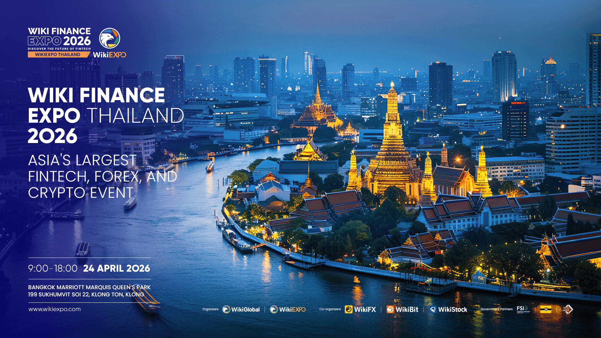 Bangkok to Host Wiki Finance Expo Thailand 2026 in April, Highlighting Fintech and Web3 Expansion
