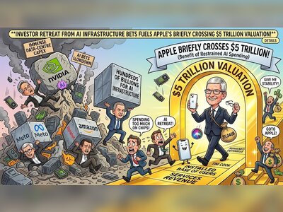 Apple Briefly Crosses Five Trillion Dollar Valuation as Investors Retreat From AI Bets