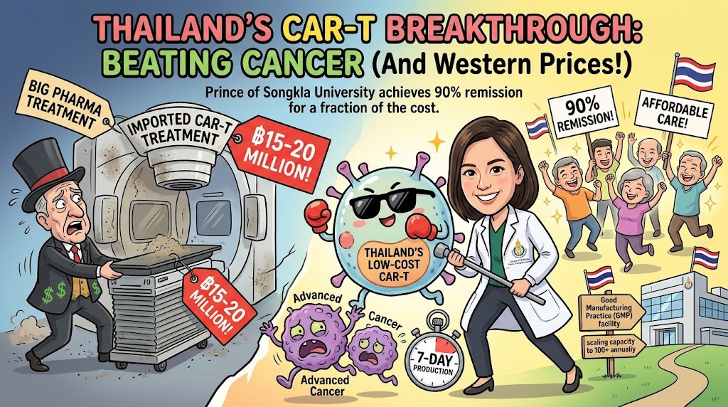 Thai University Unveils Low-Cost CAR-T Therapy Achieving 90 Percent Cancer Remission